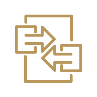 Rectangle icon with two inward pointing arrows