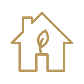 House icon with a sapling